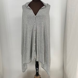 Puli gray wool/cashmere blend poncho cape.